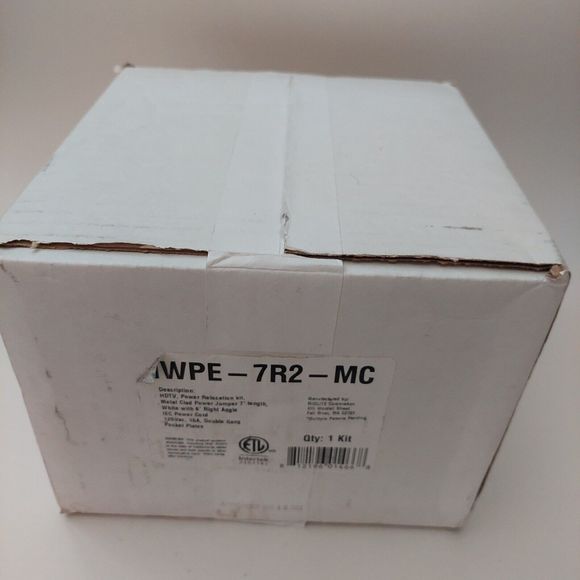 IWPE-7R2-MC HDTV Power Relocation Kit Double Gang Metal Clad Power Cable 7' PJW - Picture 15 of 15